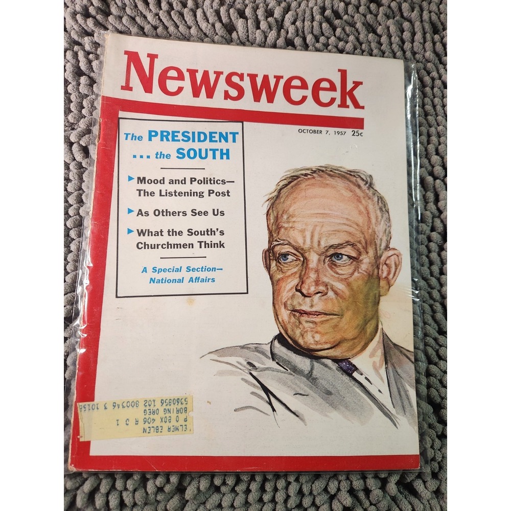 1957 OCTOBER‎ 7 NEWSWEEK MAGAZINE - DWIGHT EISENHOWER XX